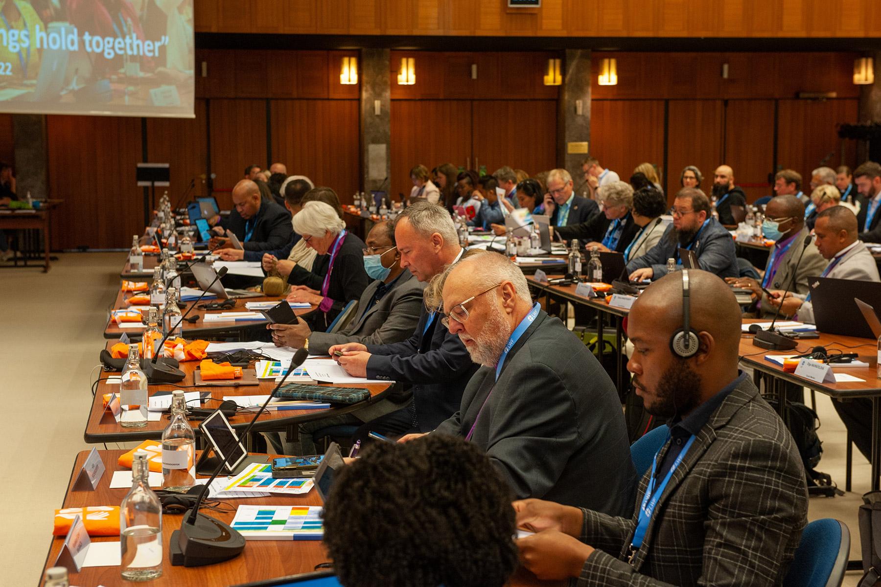 LWF Council members in plenary session 
