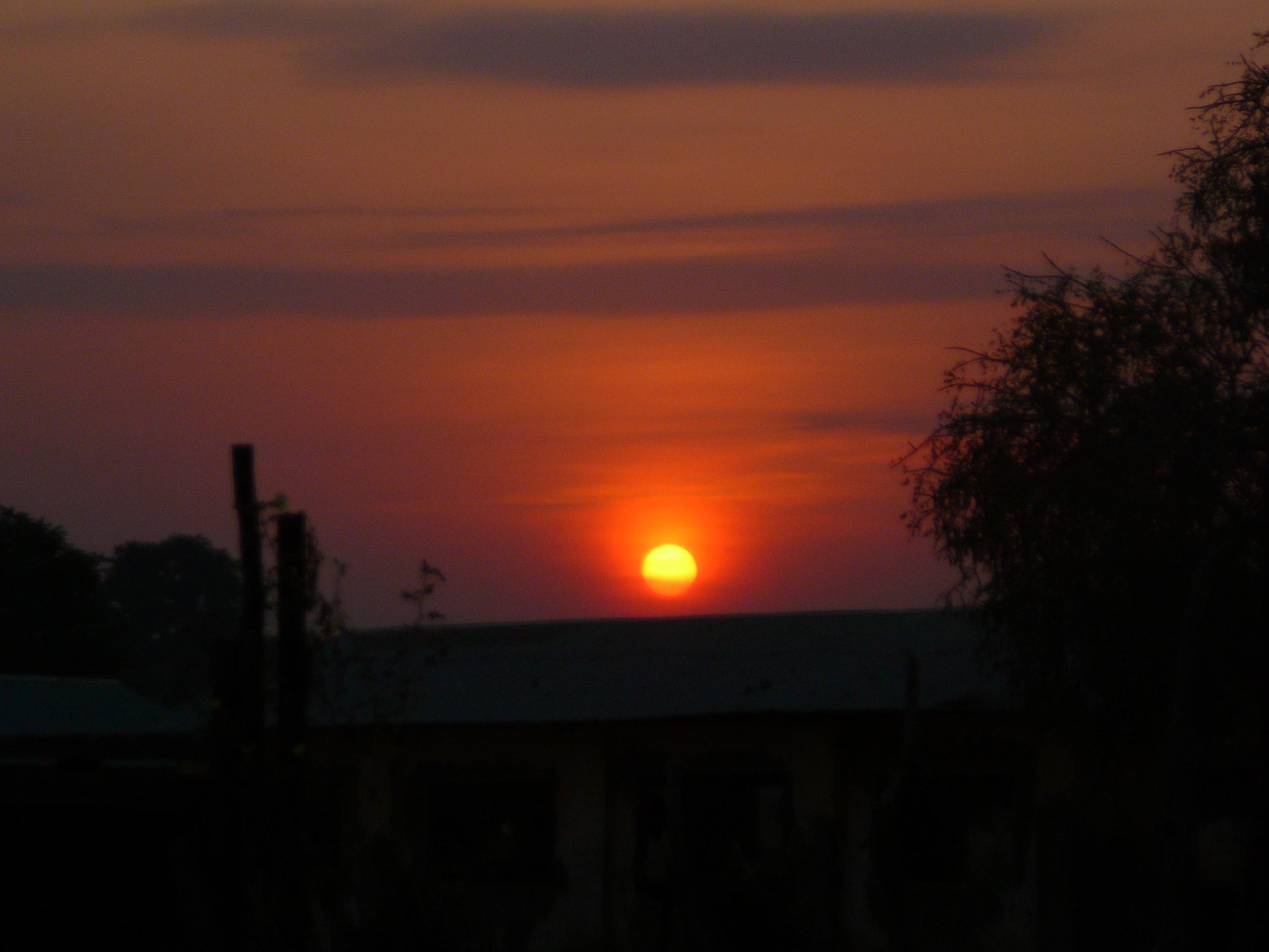 Sonnenuntergang im Südsudan
