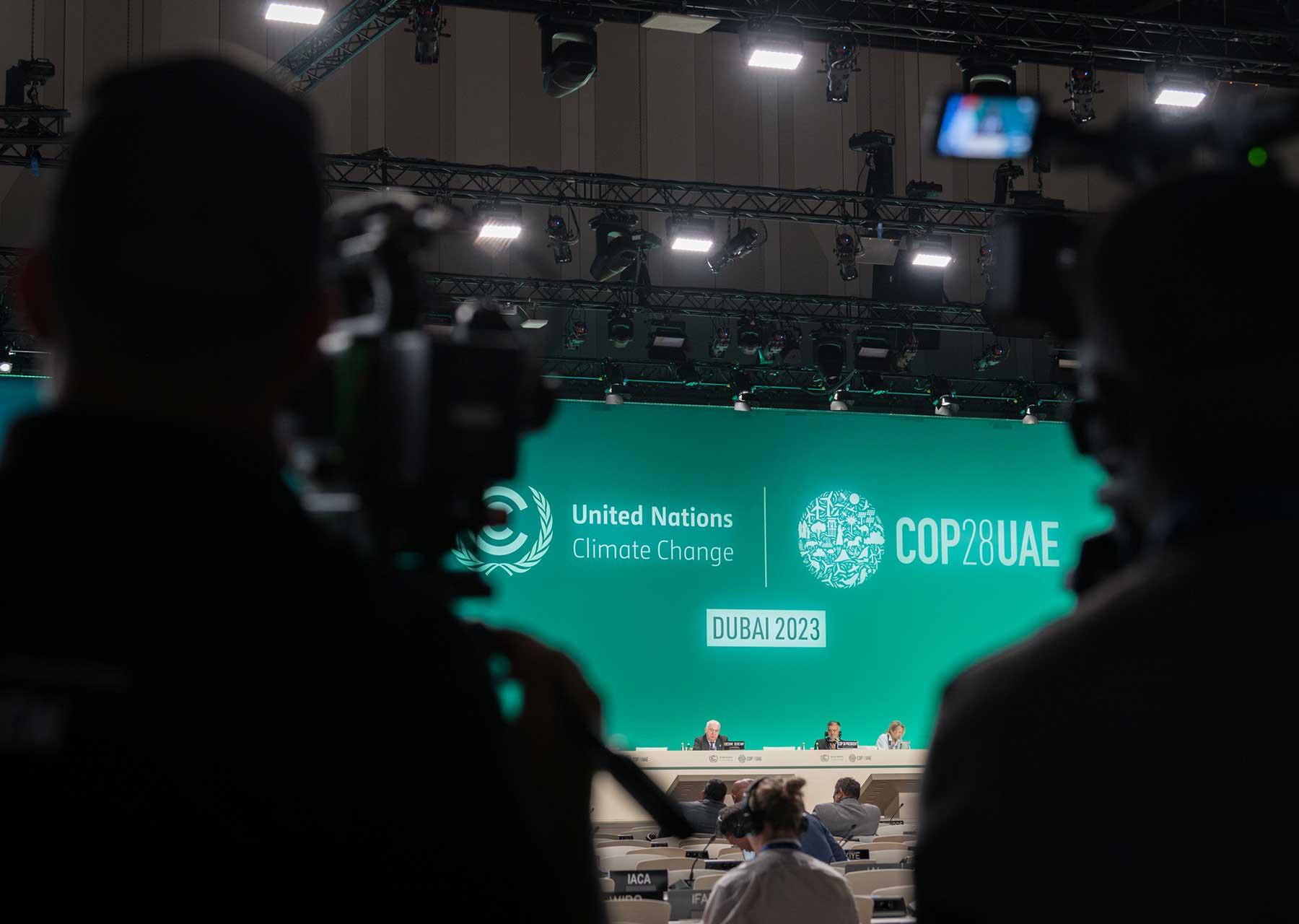 A World Leaders Summit plenary session is underway in the first week of the United Nations Conference of the Parties (COP) in Dubai 2023 (COP28). Photo: LWF/A. Hillert