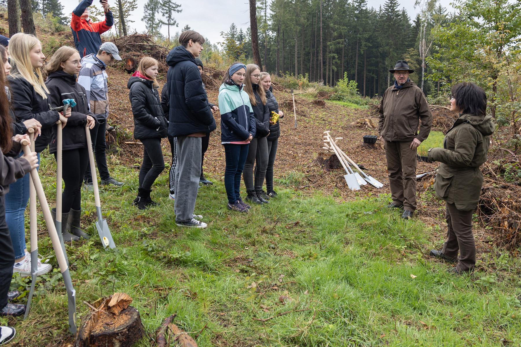 Saxony youth planting trees