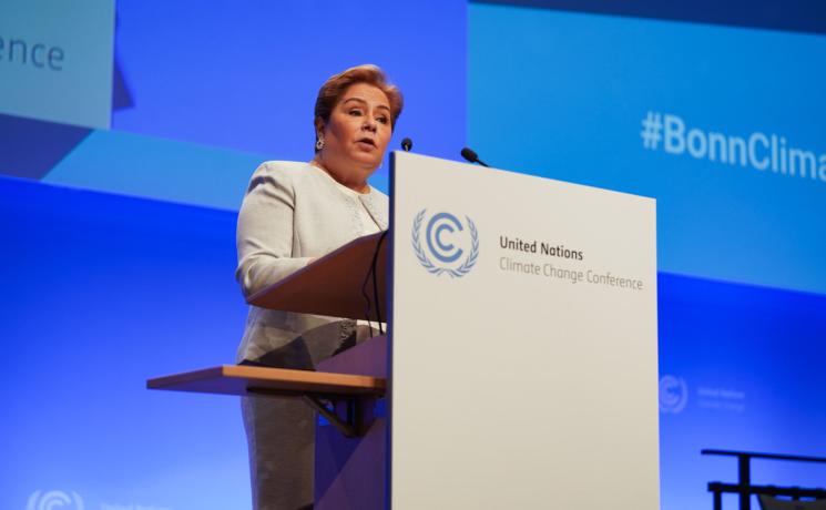 UN Climate Change Executive Secretary Patricia Espinosa addressing the Bonn Climate Change Conference. Photo: UNclimatechange