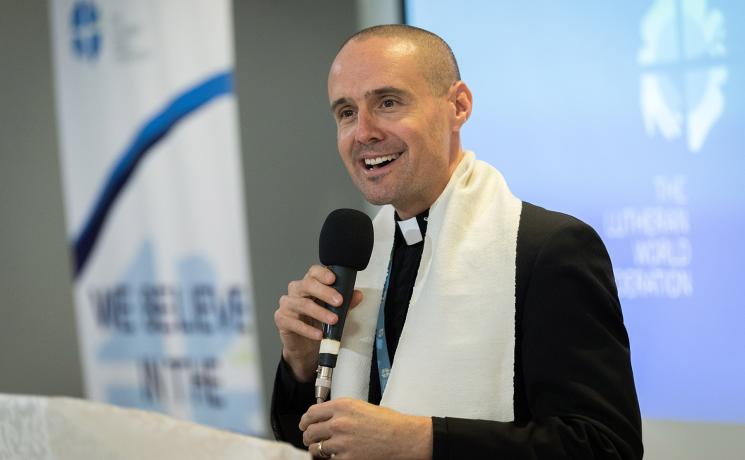 LWF Program Executive for Identity, Communion and Formation, Rev. Dr Chad Rimmer at the October 2019 Addis Consultation. Photos: LWF/A. Hillert