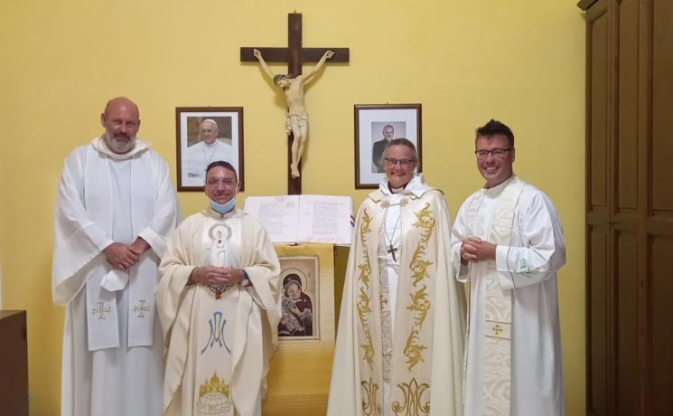 Bishop Karin Johannesson and Rev. James Hadley with the parish priests of Lampedusa, Fr Carmelo Rizzo and Fr Luca Camilleri. All photos: J Hadley and A Johannesson