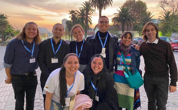 Youth delegates at the May 2022 LWF Leadership Conference of the Americas in Santiago, Chile. Photo: LWF/E. Albrecht