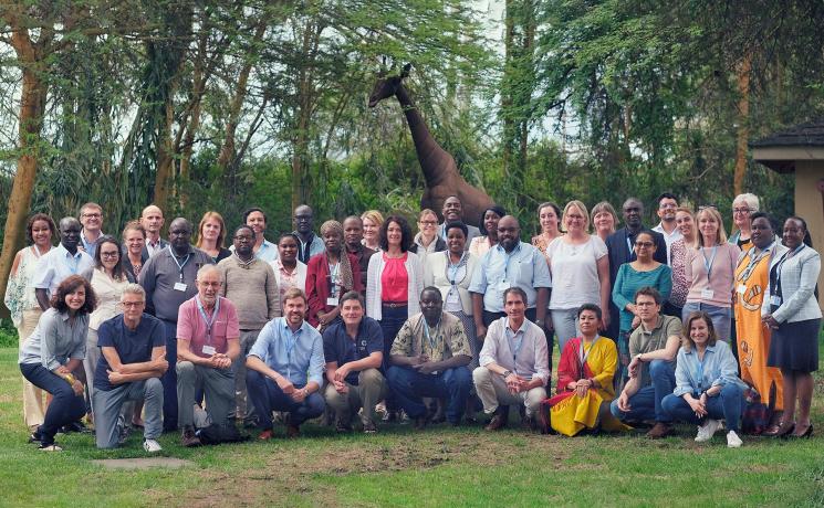 LWF World Service staff meet in Naivasha, Kenya for the 2022 Global Leadership Team Meeting (GLTM) in-person for the first time in three years. Photo: LWF/M. Renaux 