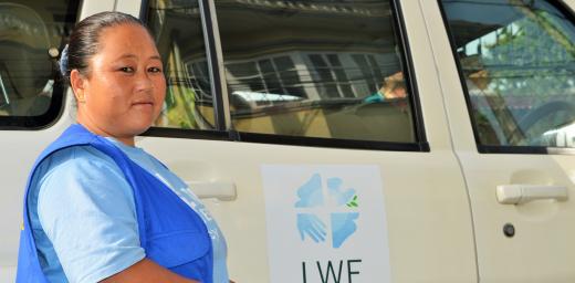 Driver Anita Rana Magar faced angry crowds and landsides during a relief mission. Photo: LWF/ L. de Vries