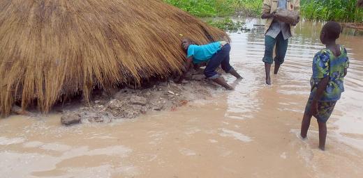 The heavy rainfall and flooding has inundated fields and damaged houses in southern Chad. Â© LWF/DWS Chad