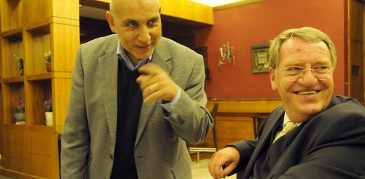 Rev. Eberhard Hitzler (right) and Dr Hany El Banna. Photo: LWF/M. Brown