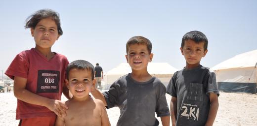 Syrian children at Za'atri refugee camp in Jordan. Â© LWF/R. Schlott
