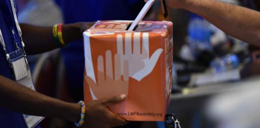 Voting at the Lutheran World Federation Twelfth Assembly. Photo: LWF/Albin Hillert