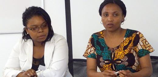 Christine Mangale (right) says the July training workshop on women's human rights that she attended in Geneva, complements ongoing advocacy by the Lutheran Office for Wold Community in New York. Photo: LWF/P. Mumia