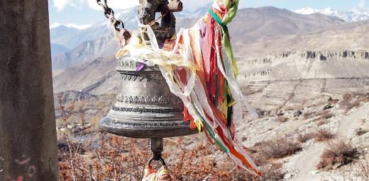 Prayer bell at Muktinath temple. Photo: LWF/C.KÃ¤stner
