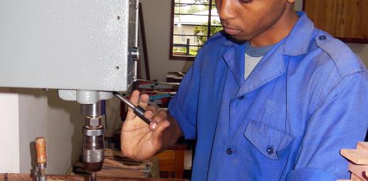 A student at a vocational training center of the Evangelical Lutheran Church in Tanzania, near Arusha. Photo: LWF/Afram Pete