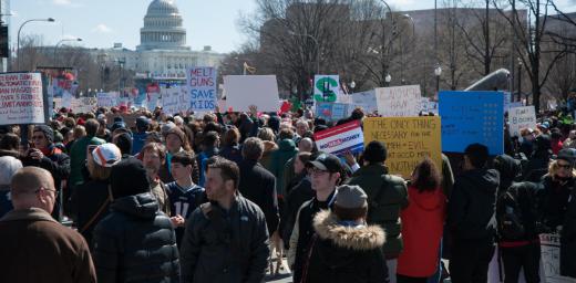 Demonstrators at the 2018 March For Our Lives in Washington D.C. Photo: Creative Commons Rosa Pineda 