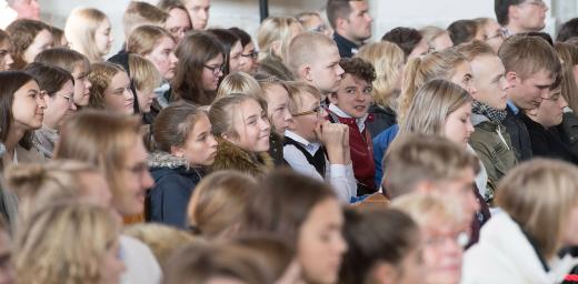 Young people at an ecumenical youth gathering in Estoniaâs Lutheran St Charles Church were encouraged by Pope Francis that to live a life based on love. Photo: EELC