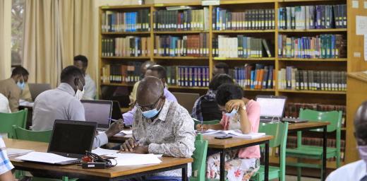 Students in a section of the library at the Mekane Yesus Seminary in Addis Ababa, Ethiopia. Photo: EECMY