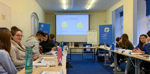 Participants in the 2019 LWF Peace Messengers training workshop in Tallinn, Estonia. Photo: LWF/S.Kit