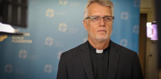 LWF General Secretary Martin Junge  addressed the Faith for Nature conference which is taking place in SkÃ¡lholt, Iceland, via video stream. Photo: LWF/S. Gallay