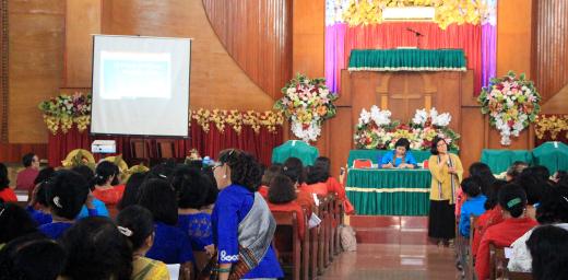 Women from the Christian Protestant Church in Indonesia (GKPI) gathered at a church in Medan City, North Sumatra in August 2019 to hear about ways of implementing the LWFâs Gender Justice Policy in their own local context. Photo: Friztian Tobing