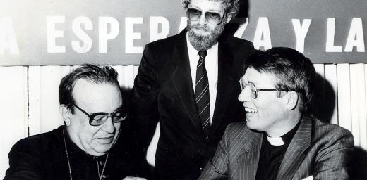 Bishop em. Dr Gunnar StÈ§lsett (right), during his term as LWF General Secretary. Photo: LWF Archives