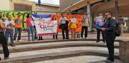 Members of the Christian Lutheran church of Honduras hold regular demonstrations calling for justice and an end to corruption. Photo: ICLH