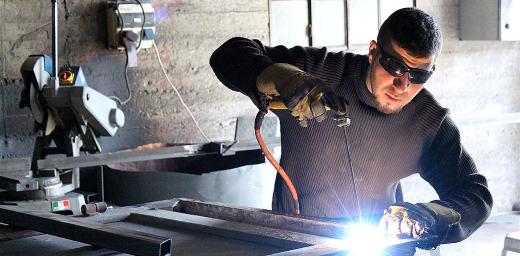Yousef has opened a metal workshop in Ash-Shuyuk and provides employment to his brother. Photo: LWF Jerusalem/T. Montgomery