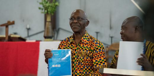 Prof. Ansu Sonii, Liberian Minister of Education launched the study. All photos: LWF/ Albin Hillert