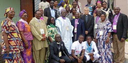 LUCCWA church leaders and LWF General Secretary Rev. Dr Martin Junge at the summit in Monrovia, Liberia. Photo: LWF/Felix Samari