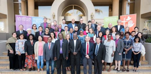 The newly elected Council of the Lutheran World Federation during its first meeting on 17 May in Windhoek, Namibia. Photo: LWF/Albin Hillert