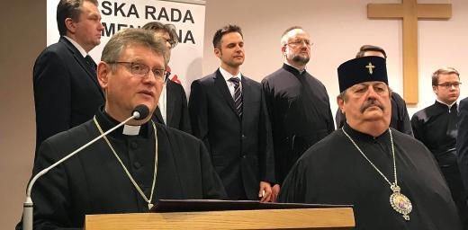 From left: Lutheran Bishop Jerzy Samiec, President of the Polish Ecumencial Council and Orthodox Archbishop Abel, Diocese of Lublin-CheÅm of the Church of Poland. Photo: PEC