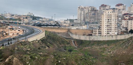 Dahiet Al-Salam, in the Shufat Camp area of Jerusalem, has been closed off by the Israeli authorities' construction of the separation wall that runs through Jerusalem. Photo: LWF/Albin Hillert
