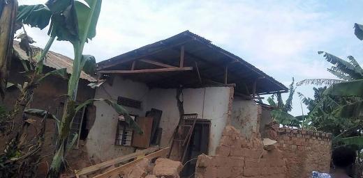 A damaged house in Bukoba. Photo: LWF/TCRS