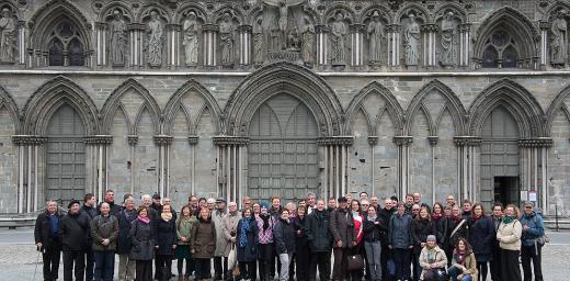 Delegates of the Trondheim Church Leadership Consultation at Nidaros Cathedral. Photo: LWF/Ryan Rodrick Beiler