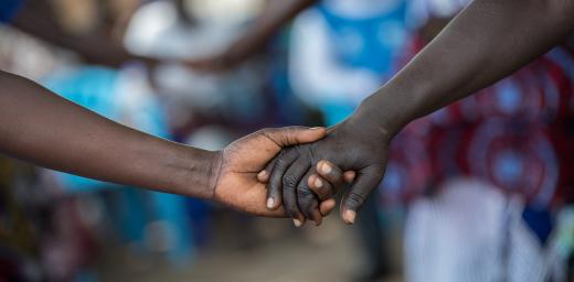 Hands of refugee women from South Sudan at the Palorinya settlement in northern Uganda, supported by the LWFâs World Service program. Photo: LWF/Albin Hillert