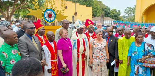 The President of the Evangelical Lutheran Church of the Central African Republic (EEL-RCA), Rev. Joseph Ngoe, celebrates the church’s centenary together with local and international guests. Photo: EEL-RCA