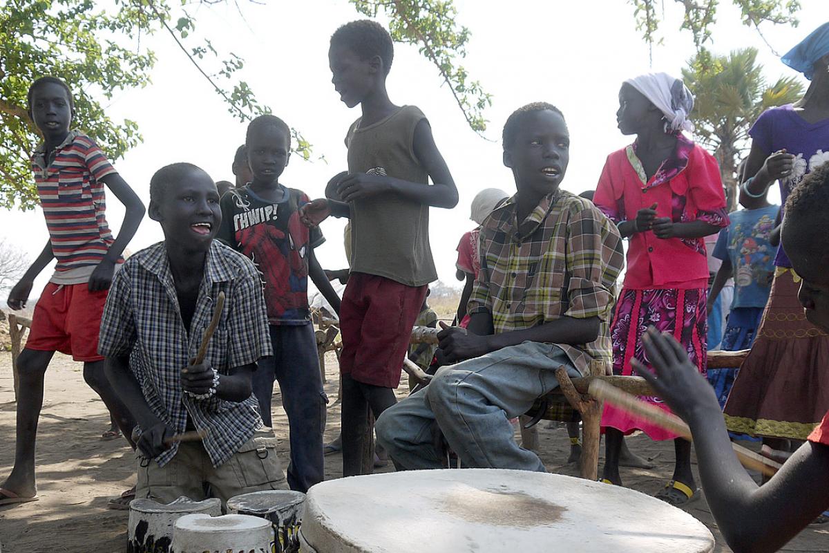 South Sudanese children at a refugee settlement in Adjumani, Uganda. Photo: DCA/ACT/LWF/Mai Gad 