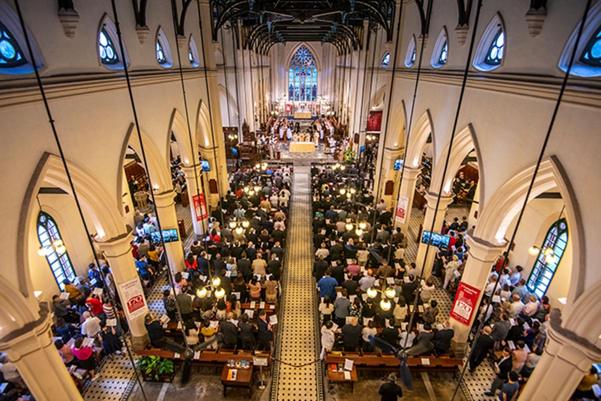 The congregation at St John's Cathedral, Hong Kong, for the official opening of ACC-17. Photo: ACNS