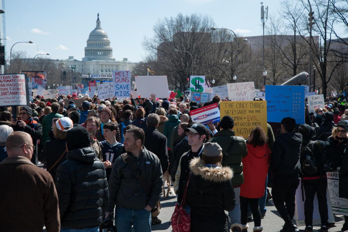 Demonstrators at the 2018 March For Our Lives in Washington D.C. Photo: Creative Commons Rosa Pineda 