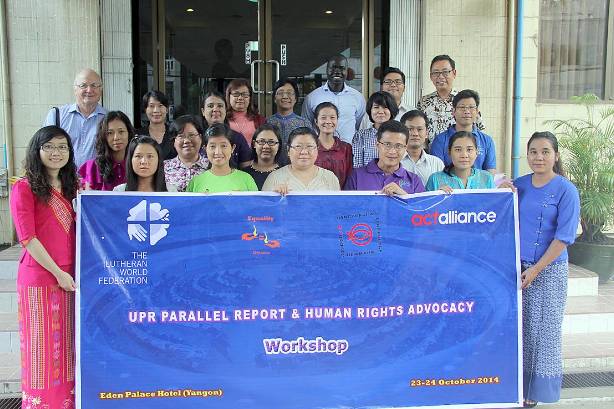 Participants in the first workshop on the 2015 UPR preparation in Yangon. Photo: Equality Myanmar