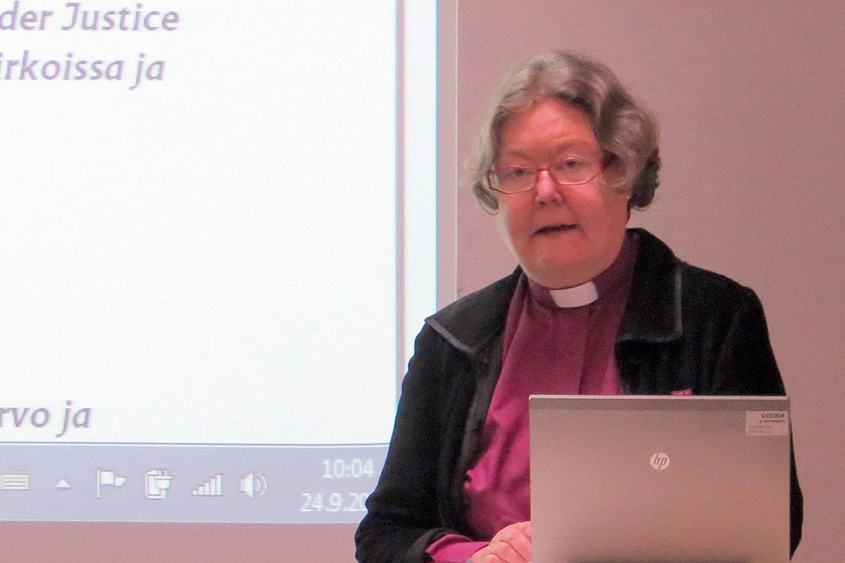 "The gender justice policy "speaks to us and about us," says Helsinki Bishop Irja Askola. Photo: ELCF