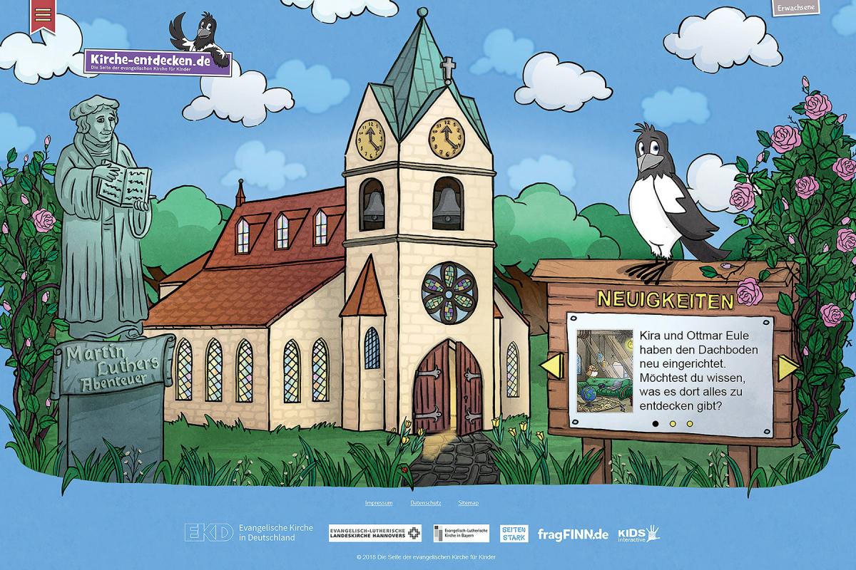 The “Discovering church” website invites children to discover the church and Christian faith and to explore the life of Martin Luther and the Reformation. Photos: epv