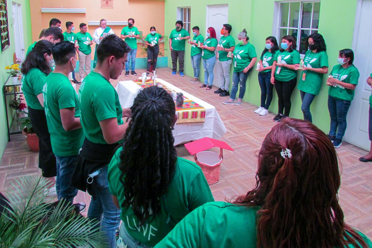 Church service and blessing of participants during the LAC regional workshop for climate justice in El Salvador. Photo: LWF/LAC 