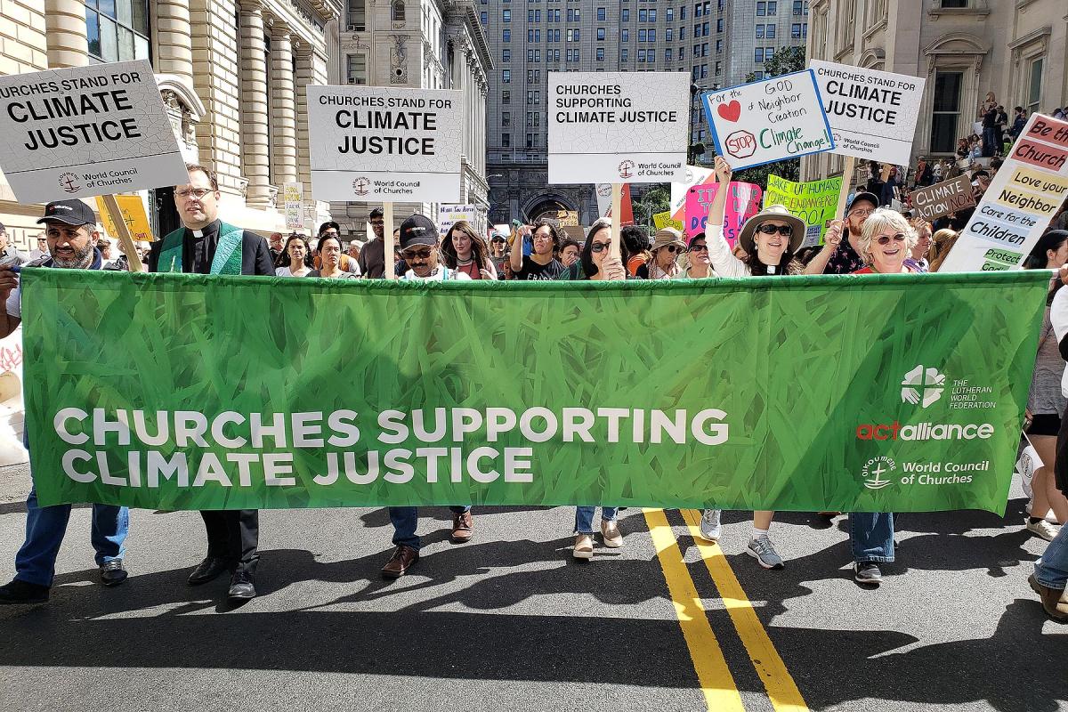 Photo: On the eve of the Climate Action Summit in New York, churches are calling for immediate action to address the climate emergency. ACT/Joanna Patouris 