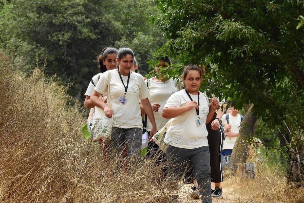 Students from schools in the West Bank take part in the August 2019 training workshop on environmental leadership. Photo: Adrainne Gray
