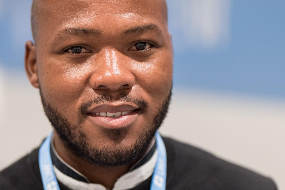 Khulekani Magwaza is a member of the LWF Council and youth delegate at the current UN climate conference COP26. Photo: LWF/Albin Hillert 