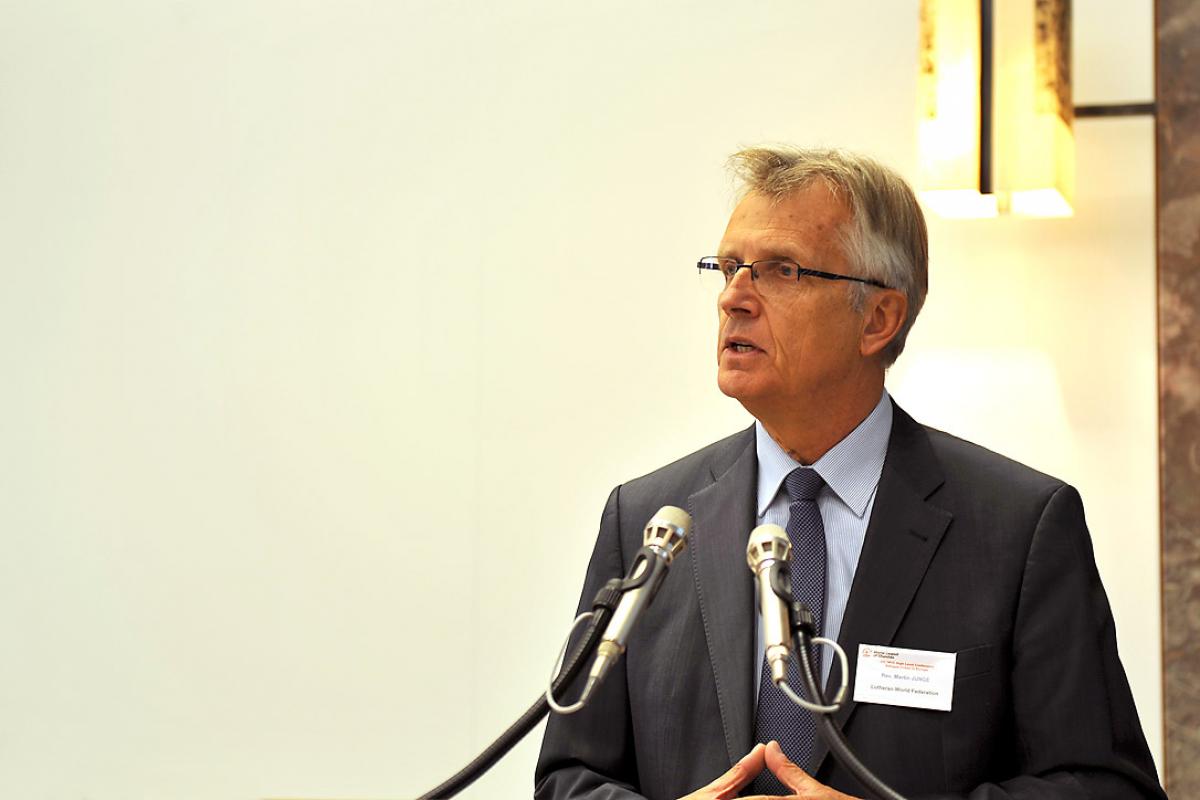 “The call to protect the vulnerable is part of our deepest faith convictions,” LWF General Secretary Rev. Dr Martin Junge told participants at the Geneva conference. Photo: LWF/S. Gallay