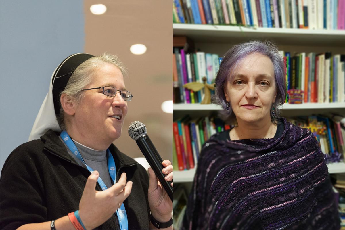 Speakers at Being Lutheran Webinar 2: (Left) Sister Dr Nicole Grochowina, Germany, and Rev. Dr Marcia Blasi, Brazil. Photo: LWF/Albin Hillert & Faculdades EST