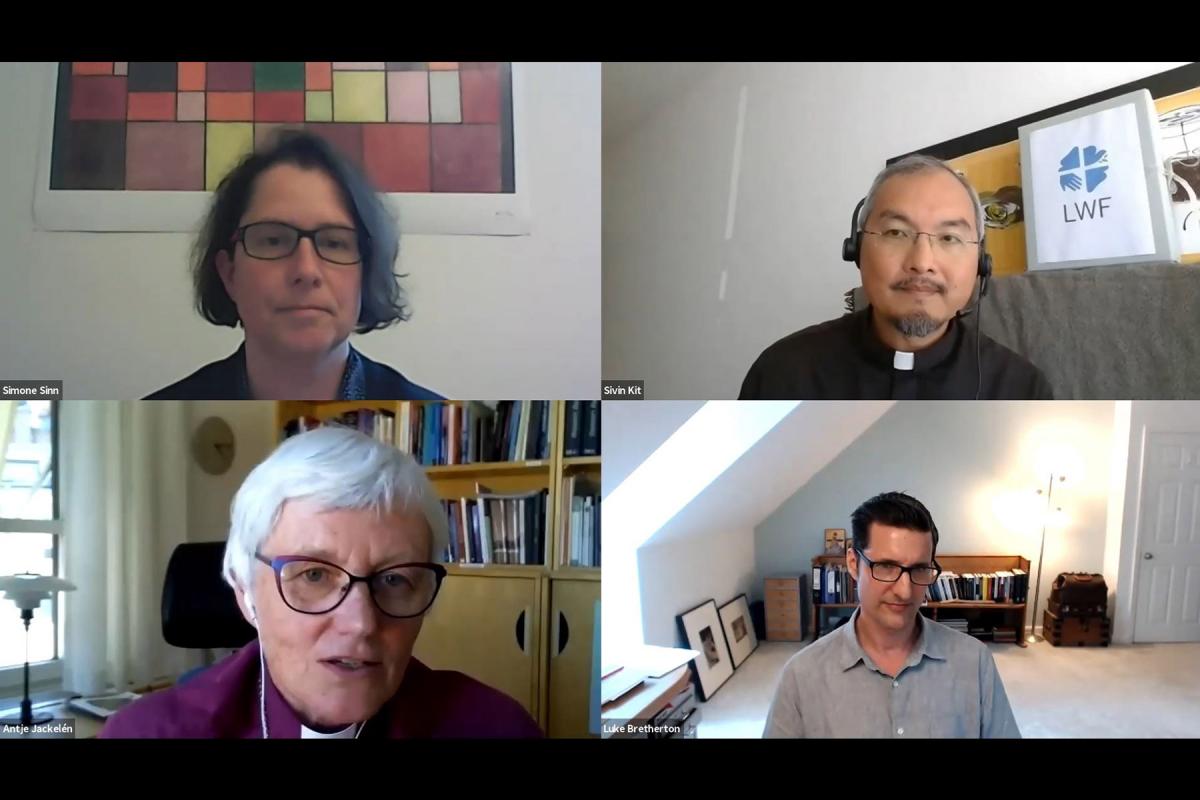 A screenshot of the webinar on the churches’ response to populism. Photo: LWF