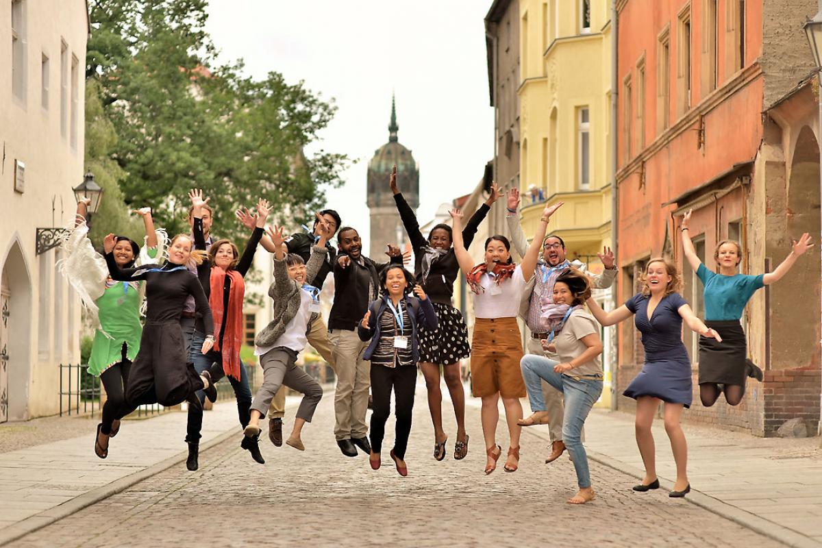 Young Council members in Wittenberg, 2016. Photo: LWF/M. Renaux